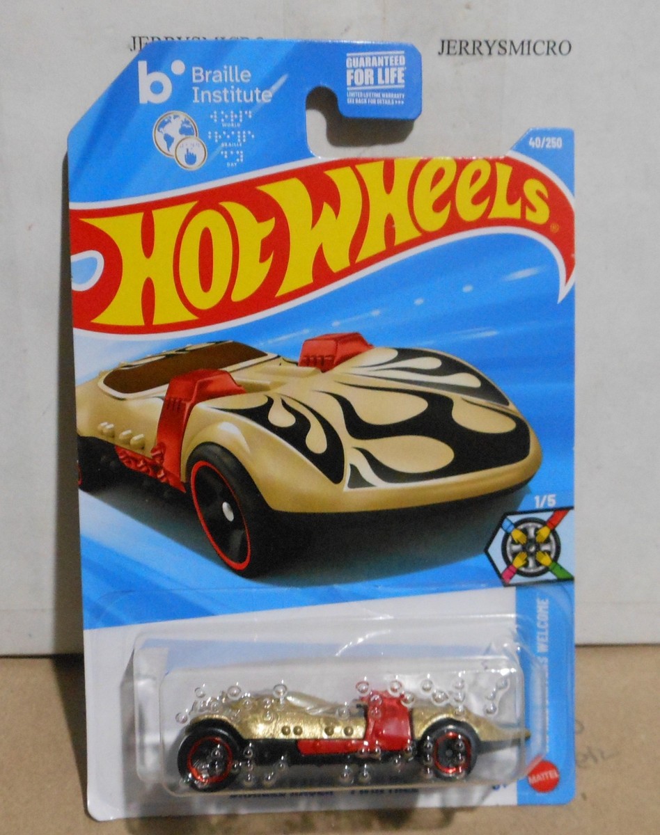 HOT WHEELS ALL DRIVERS SERIES HW BRAILLE RACER TWIN MILL IN GOLD