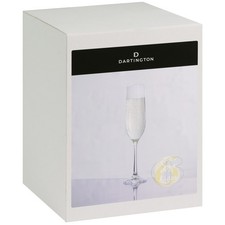 Dartington Crystal Champagne Flutes Set of 6 Gift Boxed 19cl Dishwasher Safe