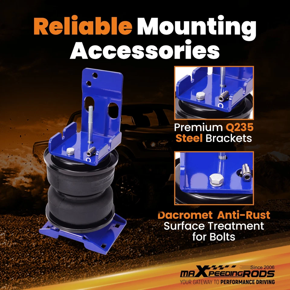 Kit de nivelación de bolsas de resorte auxiliares de aire traseras para Ford E-450 Super Duty 2006-2008 Foto 3 de 4