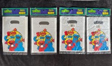 VTG NOS Sesame Street Elmo  Cookie Monster Party Favor Bags - 4 Packs 32 Bags 