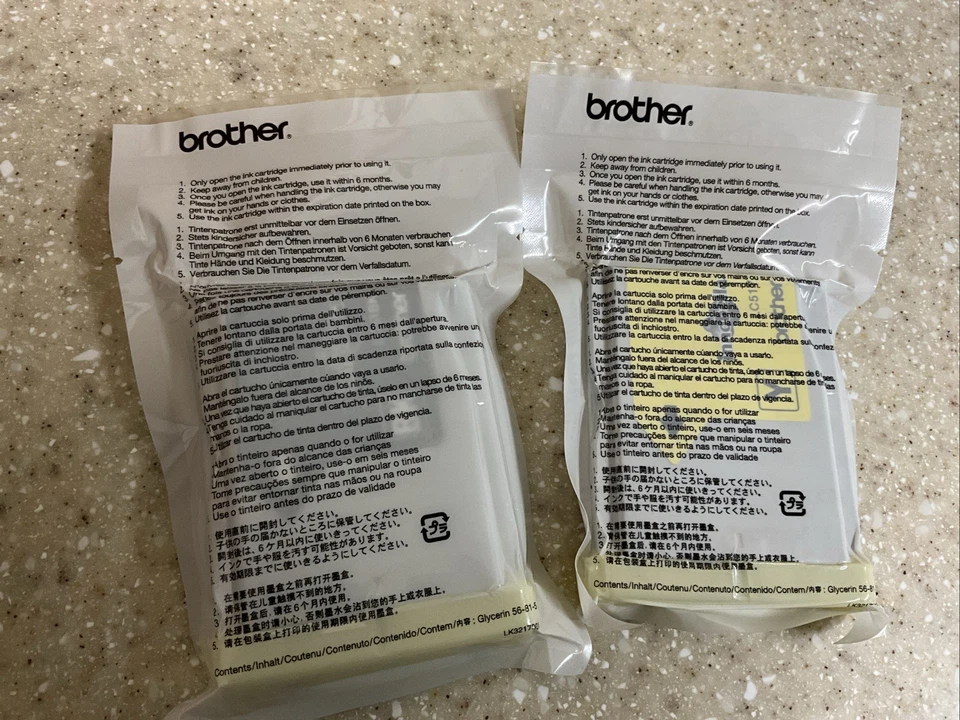 Lot 2 Brother Ink Cartridges LC51Y + LC51BK Unused - Image 2 of 4