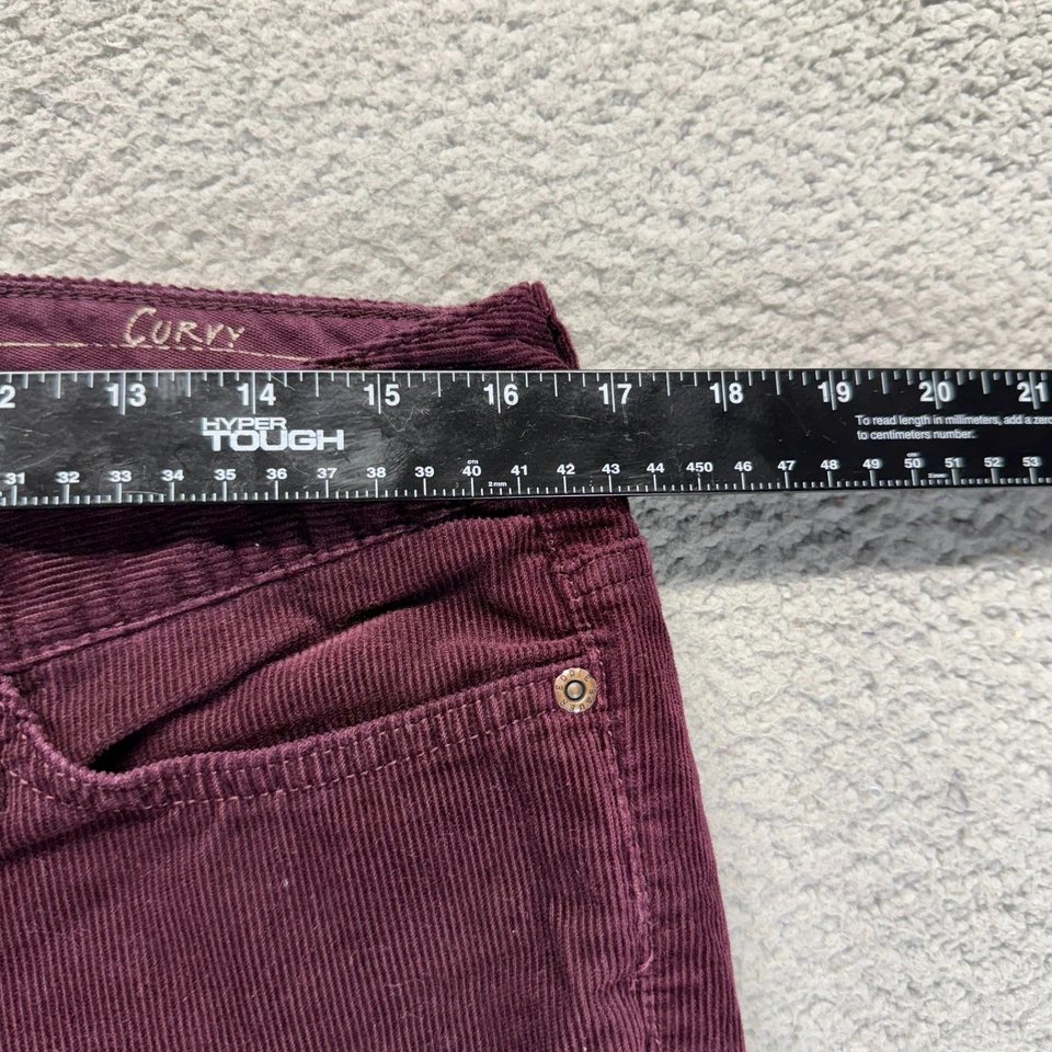 Calça chino Eddie Bauer vermelha feminina tamanho 8 curvilínea bootcut veludo elástico cintura média - Imagem 3 de 4