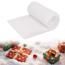 Christmas Snow Blanket Roll, 3 x 8 Ft Artificial White Soft Snow Blanket for ...