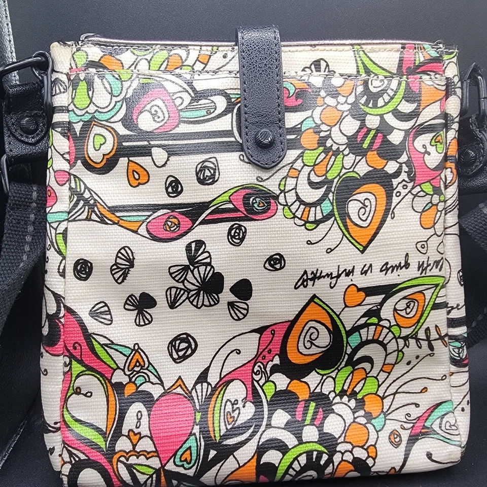 Cartera Bandolera Sakroots Peace 9x8 Pulgadas Floral Cierre con Cremallera  Foto 4 de 4