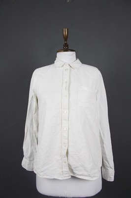 SÉZANE 長袖ブラウス ホワイト 38 Sezane White Cotton Classic Fit Long Sleeve Collared Button-Up