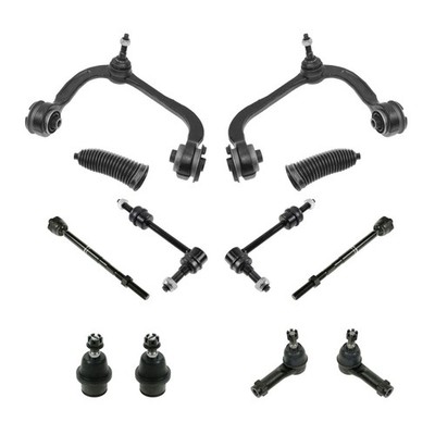 Steer Susp Kit Ctrl Arms Tie Rods Ball Joints End Links F150 04-05 12pc SUS03698