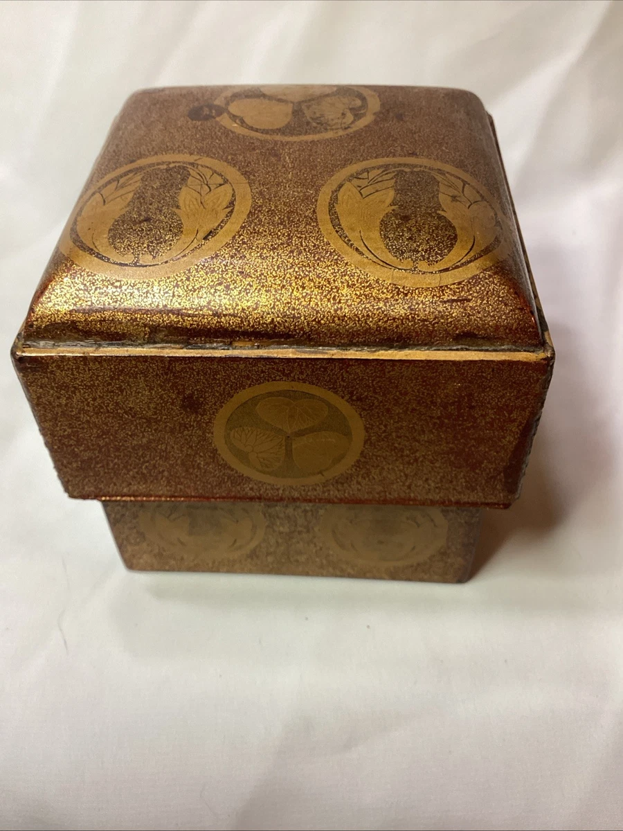 中国古玩　1983年　木製推黒　小箱　幅13cm 東K8-0330③タコチ Japanese Wood Box In Collectible Japanese Boxes (1900-Now) for