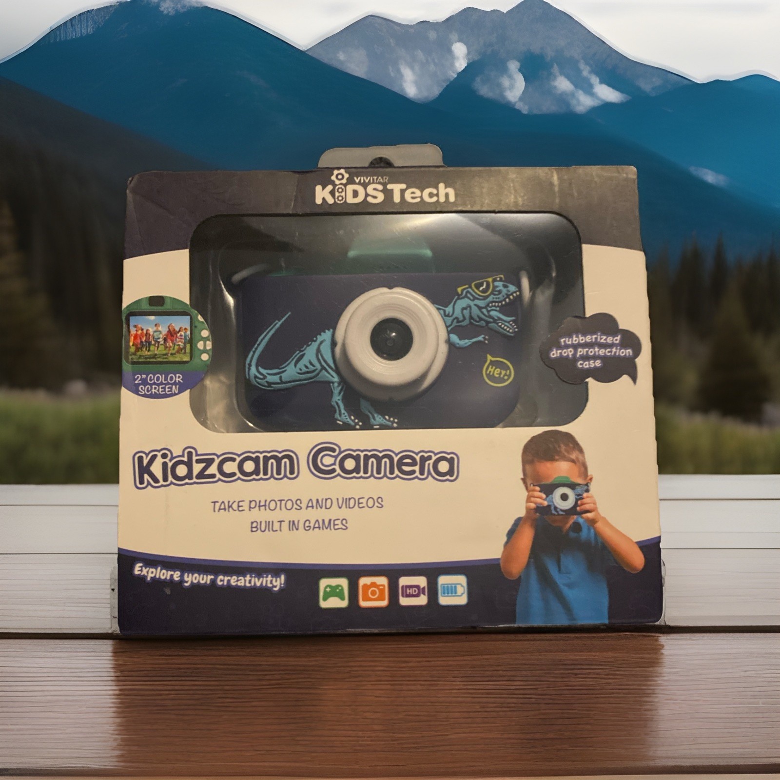 Vivitar Kidzcam Camera for Kids Dinosaur 8MP Cam with 1080p 