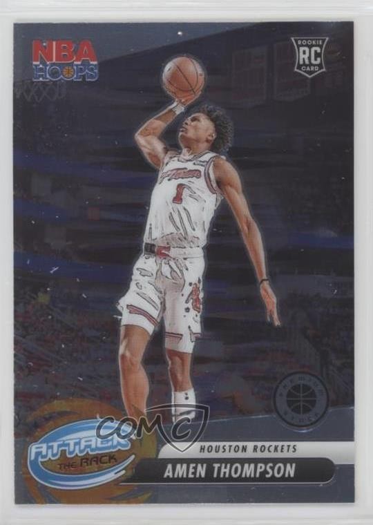 2023 Panini NBA Hoops Premium Stock Attack The Rack Amen Thompson Rookie RC 12g7