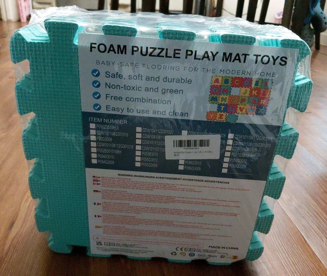 Foam Puzzle Play Mat 18 Tiles 11.8x11.8 in Each Soft EVA Interlocking Baby Kids
Opens in a new windo