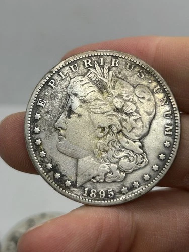 1895-S Morgan Silver Dollar $1 Fine Details Key Date Coin
