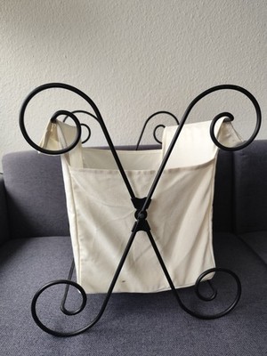 Ikea Allamala Zeitungsständer Weiß Baumwolle Metall Y2K Vintage