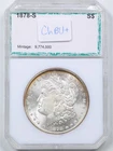 1878-S $1 Morgan Silver Dollar in Choice BU+ Condition in PCI Holder 860027