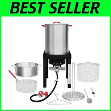Outdoor Cooking Combo Set, 30 Qt. Turkey & 10 Qt. Fish Fryer