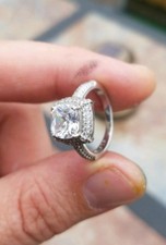 925 STERLING SILVER SQUARE CZ BAND RING