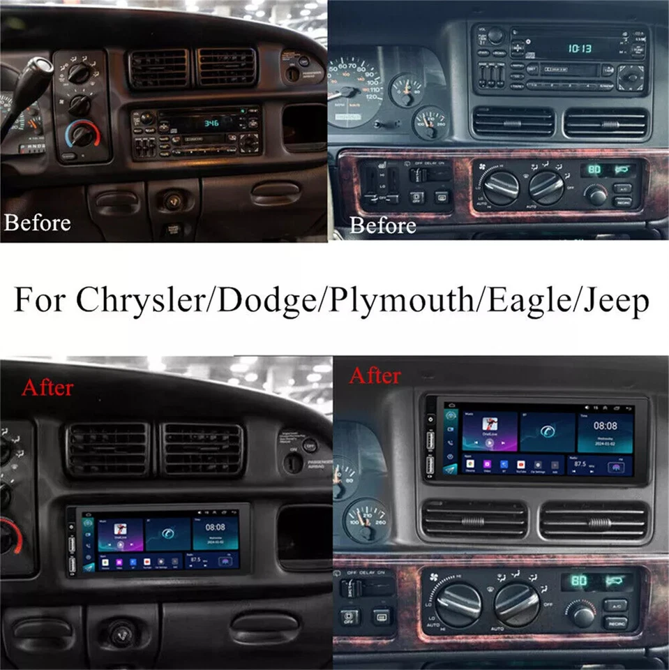 For Chrysler Cirrus 1995-2000 Apple Carplay Android Auto Car Stereo Radio GPS BT - Image 3 of 4