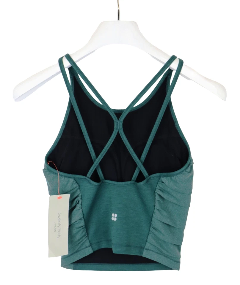 Sweaty Betty Super Sculpt Mesh Yoga Vest SPORTS Bh Damen M Gepolstert Gefüttert - Bild 2 von 4