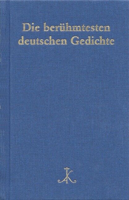 Thumbnail - Hans Braam; Helmut Schanze / Die Berühmtesten Deutschen Gedichte