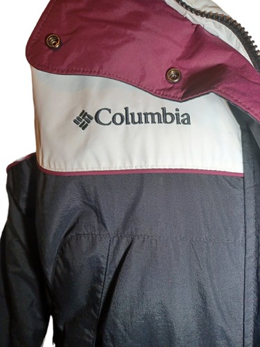 Womens Columbia Winter Jacket Size XL Black/white/ Burgundy Trim 207 XL 5843 - Picture 7 of 10