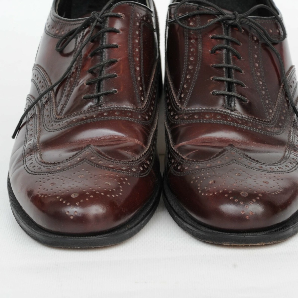 Florsheim Burgundy Leather Full Brogue Wingtip Oxford Dress  display picture 1
