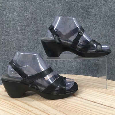 Naot Sandals Womens 37 Strappy Slingback Sandals Wedge Black