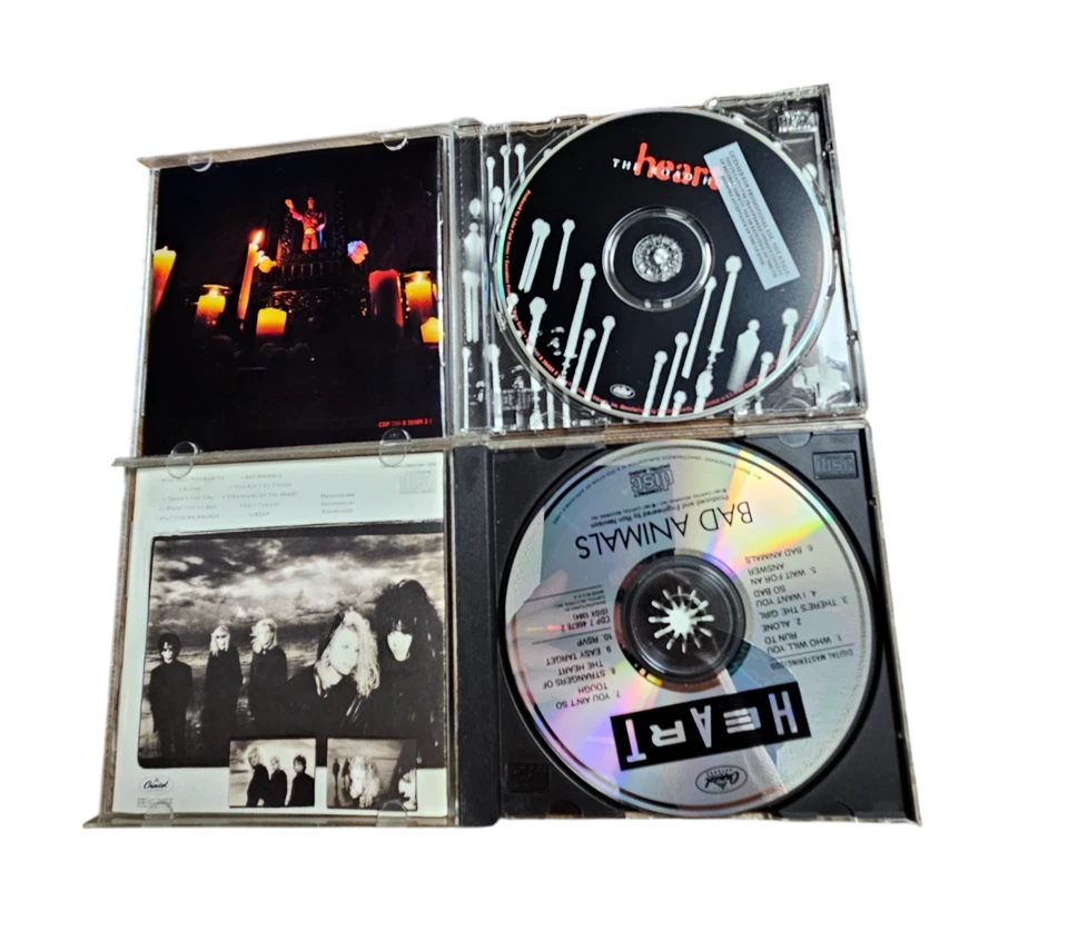 Lot of 2 Heart CDs - Bad Animals, The Road Home Capitol Records Rock Metal Pop Foto 3 de 4