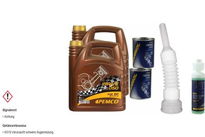 10L PEMCO iDRIVE 050 Motoröl API CH-4 SAE 50 Additiv Auslaufschlauch