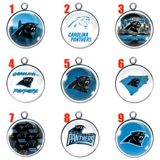 Carolina Panthers Glass Cabochon Charms