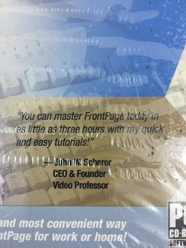 Video Professor - Learn FrontPage PC CD-Rom Software 3-CD Disc Set (New Sealed) - Picture 5 of 12