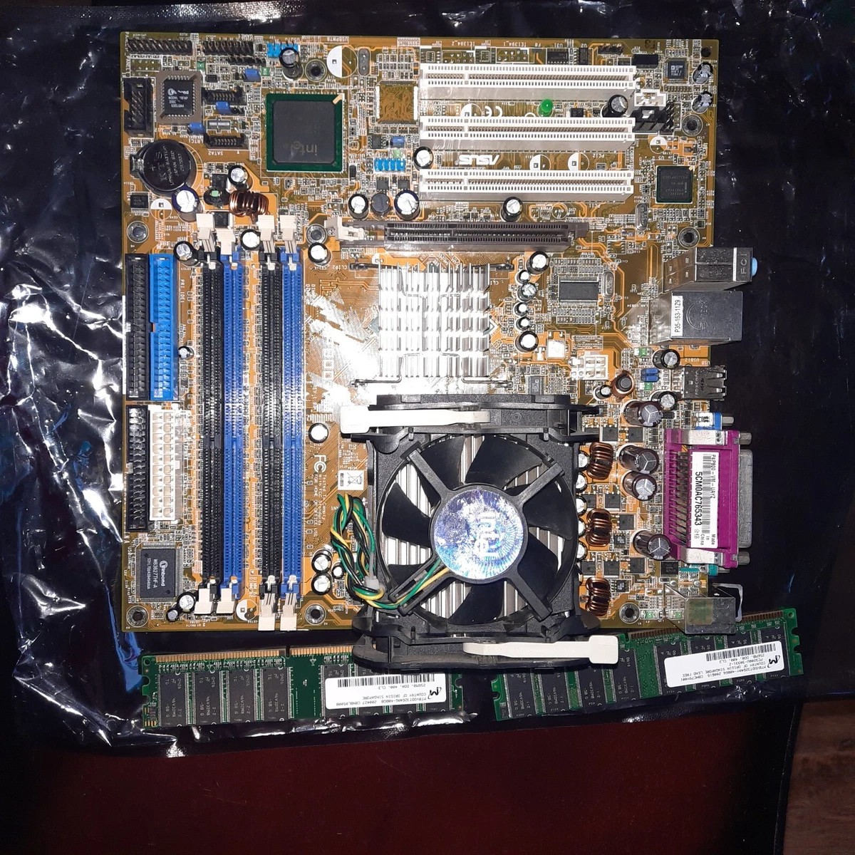 ASUS P4P800-VM, Socket 478 Motherboard With 512ram And Pentium 4.