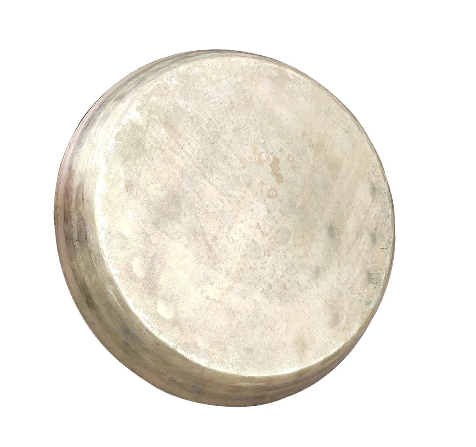 Handmade Brass Thali Antique Worship Marriage Dinner Plate 9.5 Inch 700 Gm - Image 4 of 4