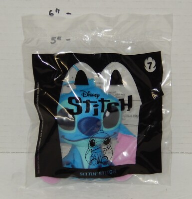 2022 Mcdonalds Happy Meal Toy Disney Stitch #7 Sittin Stitch Plush MIP