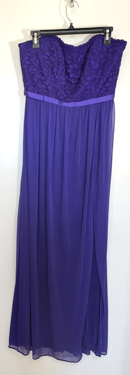 David's Bridal Dress Size 10 Purple Regency Strapless Bridesmaid/Prom NEW |  eBay