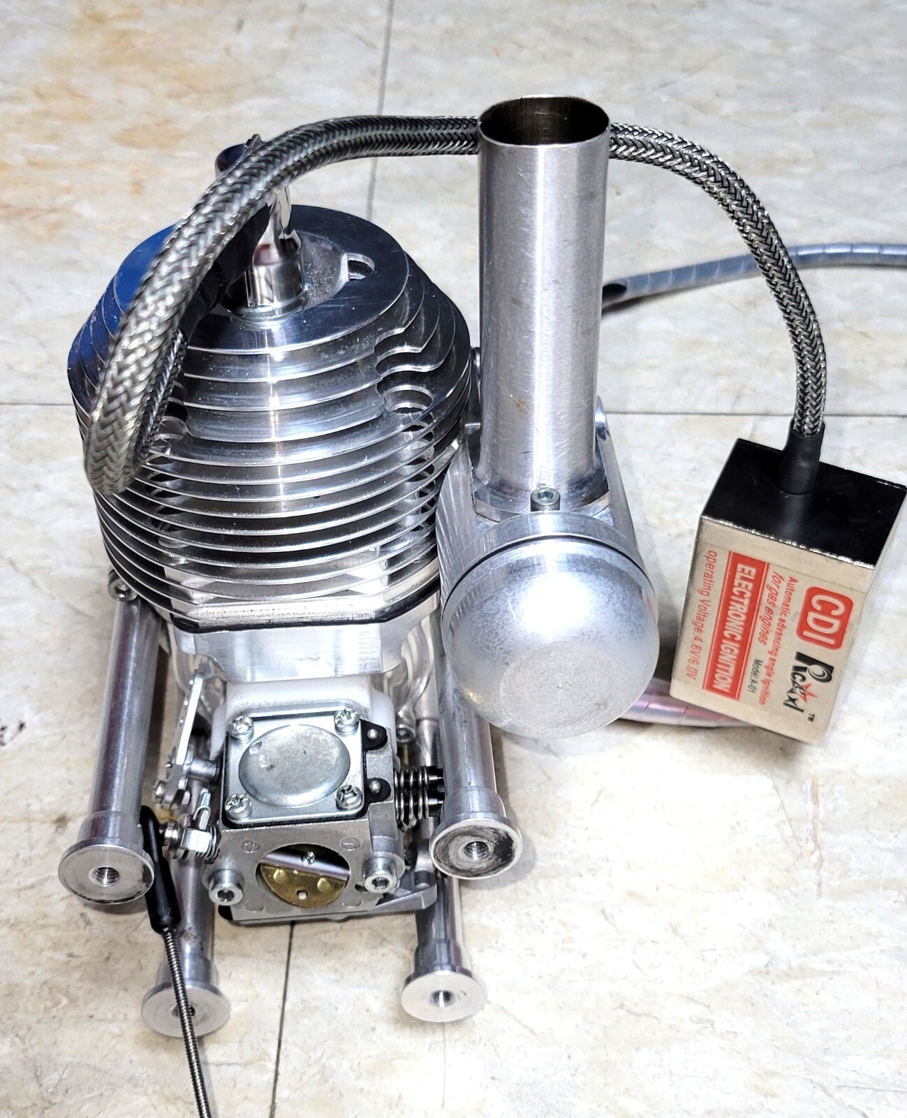 Mintor 38cc Gas R/C Engine with RCEXL Electronic Ignition and muffler