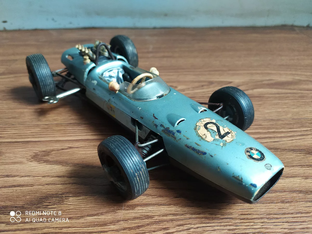 Rare vintage wind up Schuco BMW Formula 2 toy car made in Germany working order.