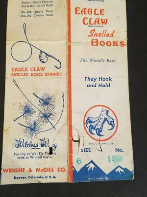 11 anciens crochets à griffe d'aigle Wright & McGill. Porte papier