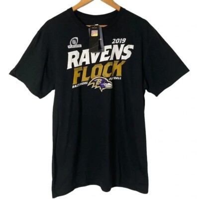 Fanatics Baltimore Ravens NFL ‘2019 Ravens Flock’ Playoffs Shirt L NWT 