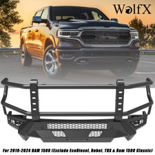 Heavy Duty Front Bumper For 2019-2024 Ram 1500 Texture Front Bumper Wbull Bar