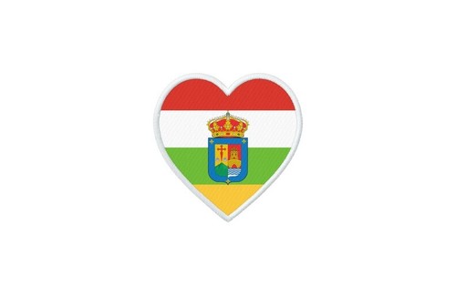 Patch Badge Patch Stampa Termoadesivo Bandiera Cuore La Rioja
