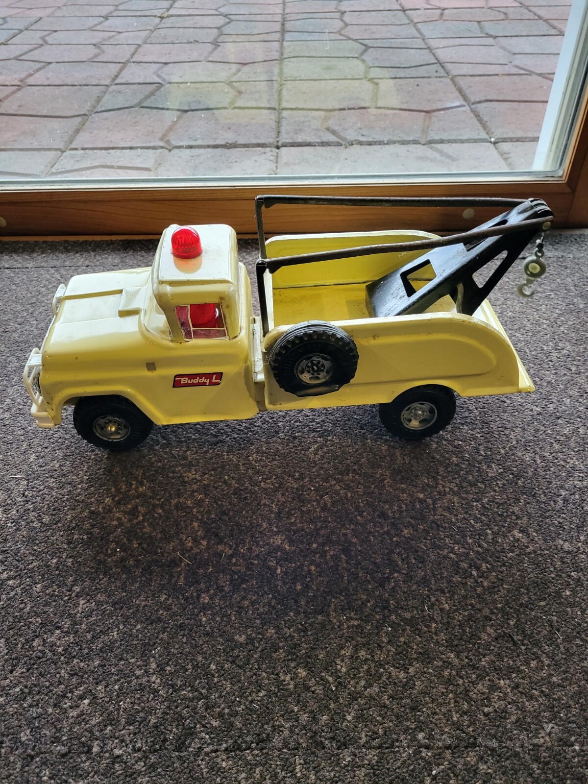 Buddy L Wrecker Tow Truck Spare tire Flashing red light eBay