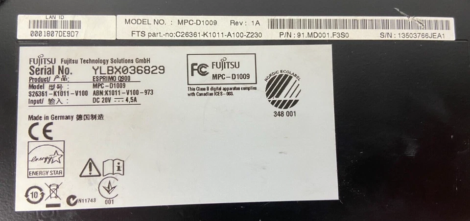 Fujitsu Esprimo Q900 i5 2520 8gb ddr3 ram 240gb SSD DP DVI USB3 DVD Windows 10 - Imagen 3 de 3