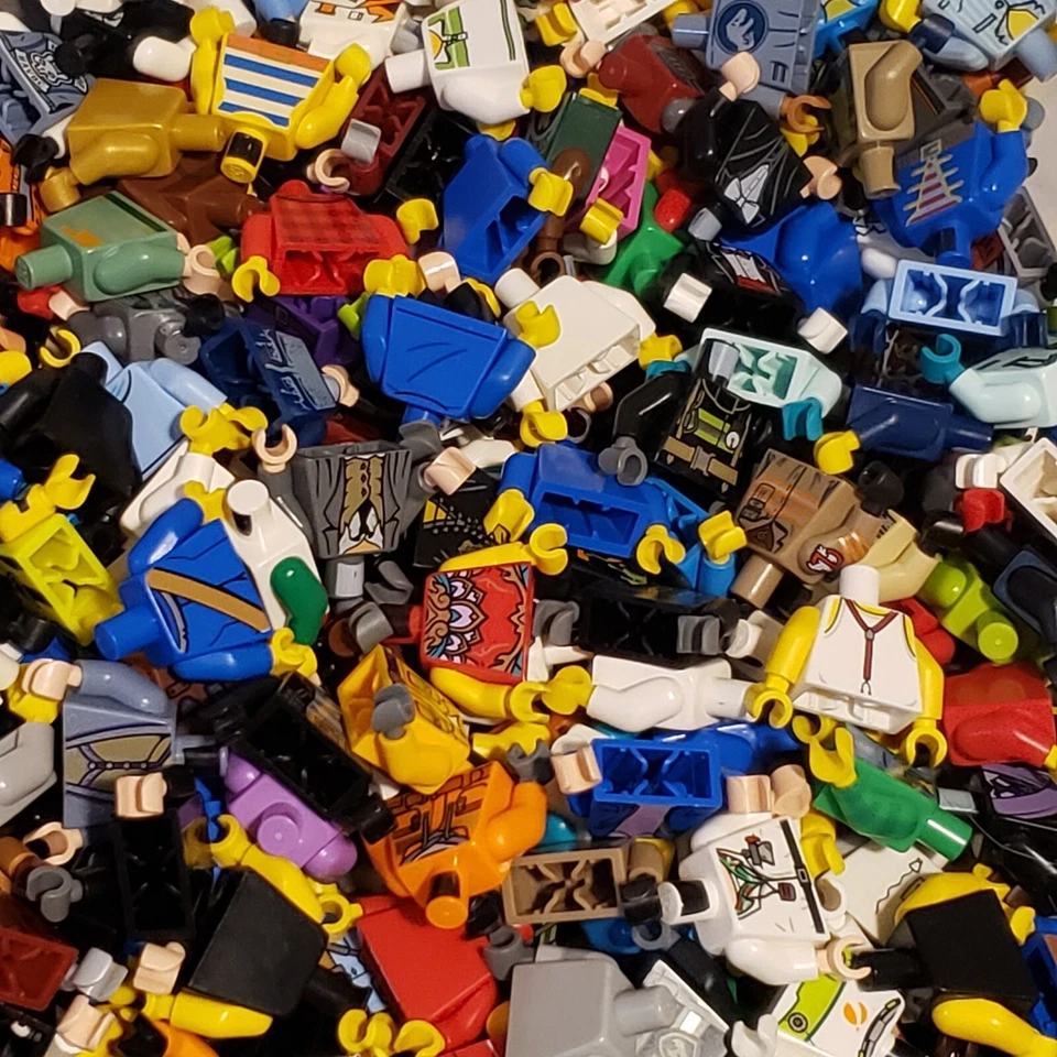 Lego Minifigure Parts Bulk Lot YOU CHOOSE! Heads Torsos Legs Hair Hats CITY - Image 3 of 4