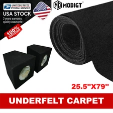 Car/RV Under-felt Carpet Trunk Liner/Interior Upholstery Replacement 25.5''X80''