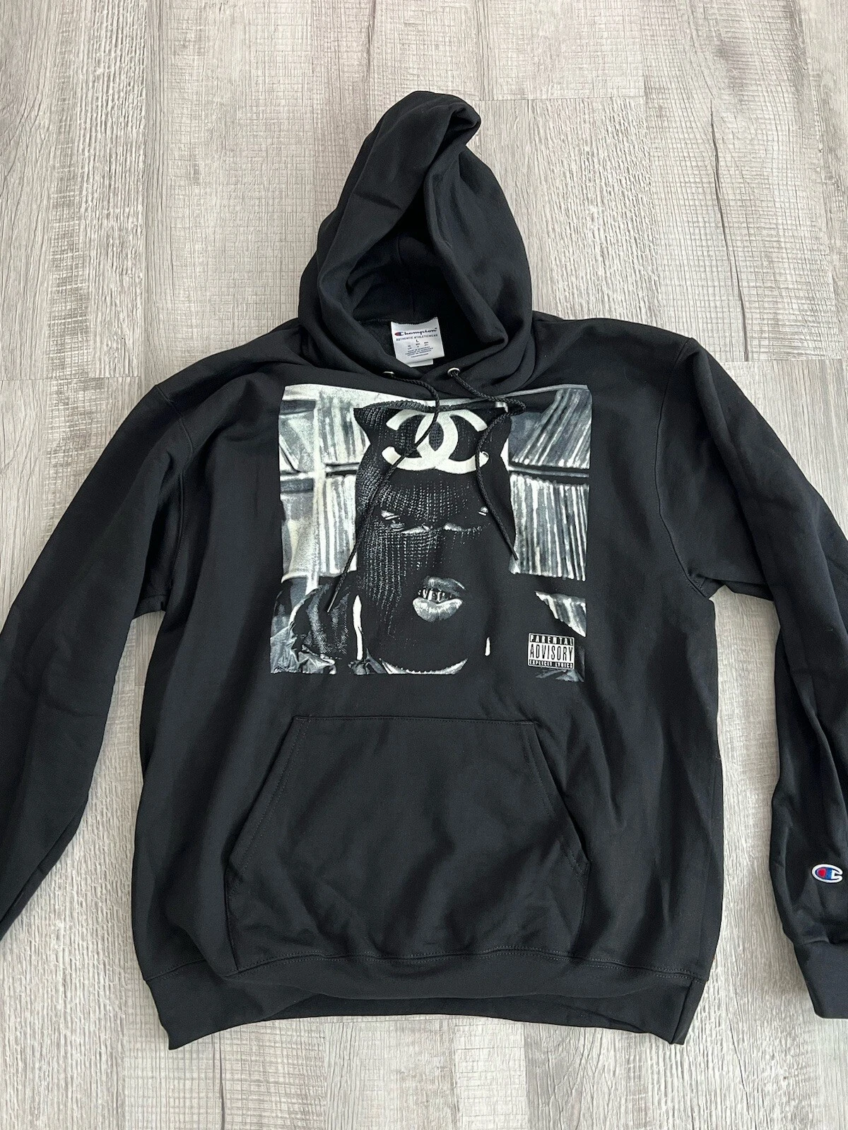 Felpa con cappuccio Griselda Westside Gunn HWH2 Black Champion UOMO Large GxFR Chanel Mask