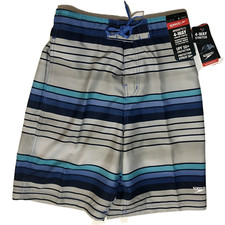 Speedo Standard Swim Trunk Knee Length Boardshort Bondi Striped-Men's Size S NEW
