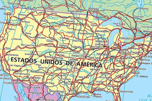World Map Political City Poster Travel Mural Print Art Spanish Version A1 A2 - Picture 4 of 13