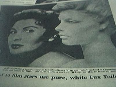 ephemera 1956 Werbung Jean Simmons Lux Soap mgm