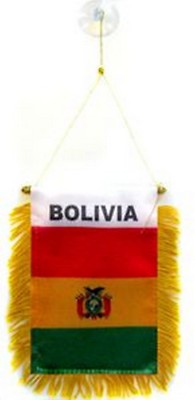 Bolivia Flag Hanging Car Pennant for Car Window or Rearview Mirror