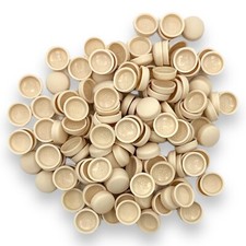 Dome Screw Cover Caps Almond Ivory, Two Piece Matt 6/8g Snap-Caps™ Screws