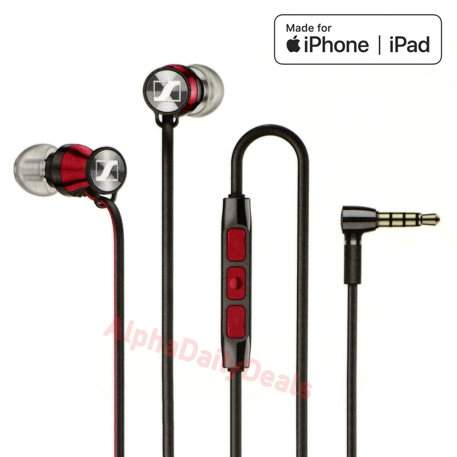 卸売価格の販売 Sennheiser Momentum In Ear (iOS version) Black Red イヤホン、ヘッドホン  PRIMAVARA